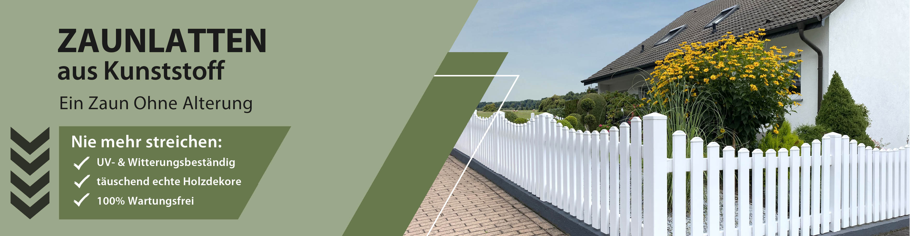 Kunststoff Zaunlatten aus PVC Fensterkunststoff